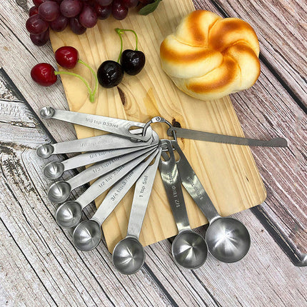 Measuring Spoons Stainless Steel Set of Dry and Liquid Ingredients Kitchen Gadgets & Utensils Metal Set