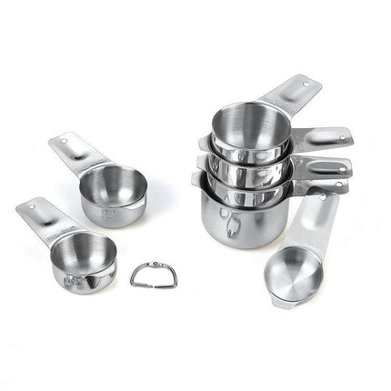 Measuring Cups and Spoons Set Stainless Steel Measuring Cups and Spoons With Leveler Measure Equivalents