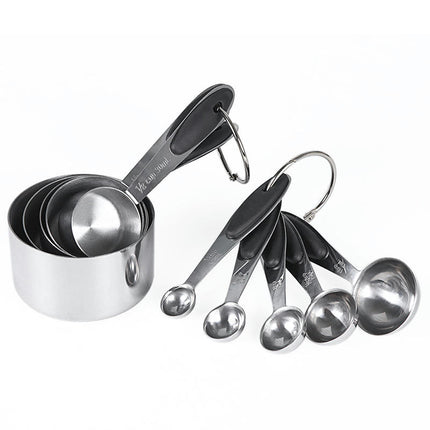 Stainless Steel Measuring Cups and Spoons Set Nesting Metal Measuring Cups Set for Dry and Liquid Etc