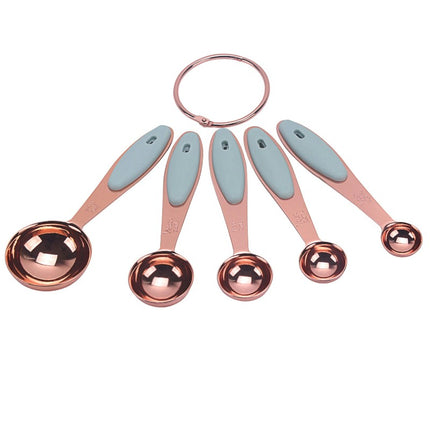 Measuring Cups and Spoons Set Stainless Steel Nesting Measuring Cup Sets with Soft Touch Silicone Handles