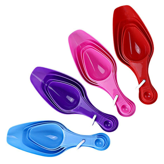 Measuring Spoon Plastic Flour Scoop Material Teaspoon Bright Color Food Scoop Double-Headed Flour Shovel