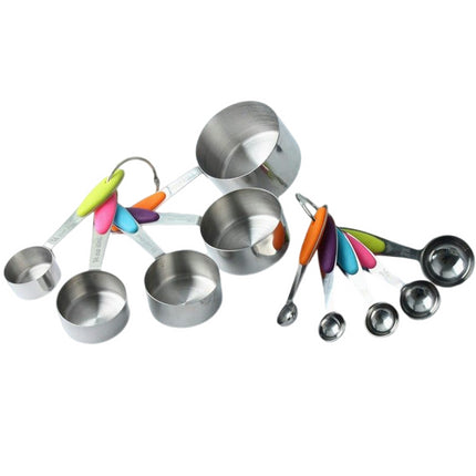 Measuring Cups and Spoons Set Stainless Steel for Dry and Liquid Including Seasoning Sauce Spice Sugar