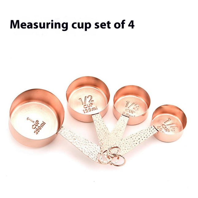 Measuring Cups Set Metal Measuring Cups and Metric Measure Cups for Kitchen and Baking Dry and Liquid