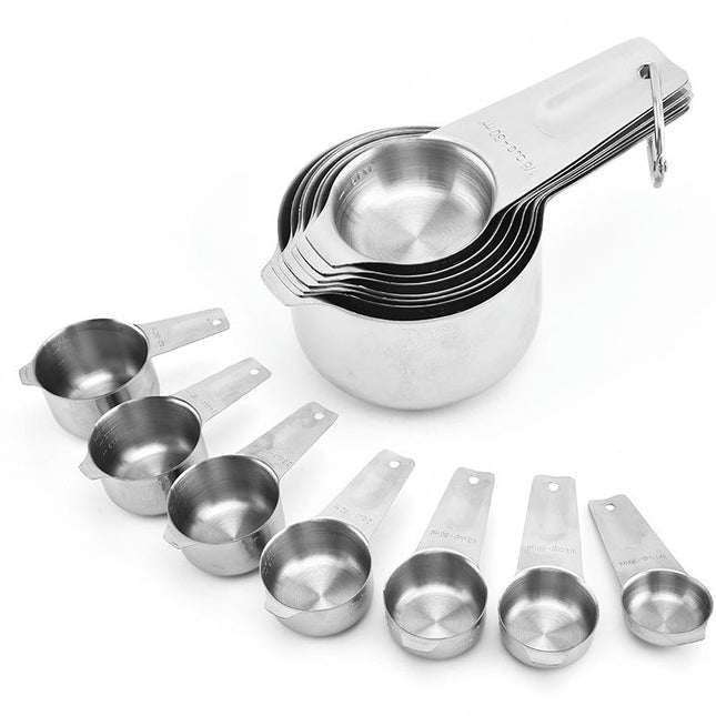 Stainless Steel Measuring Cups Sets Stackable Heavy Duty Measuring Cups for Dry and Liquid Ingredients