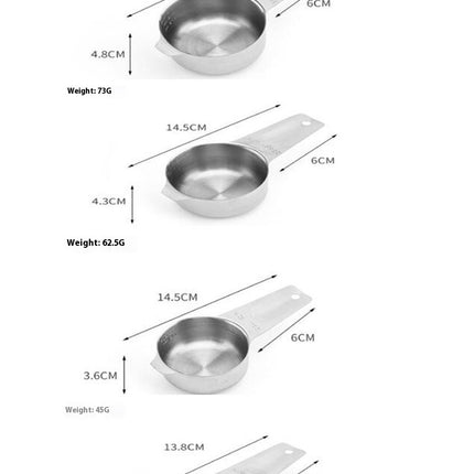 Stainless Steel Measuring Cups Sets Stackable Heavy Duty Measuring Cups for Dry and Liquid Ingredients