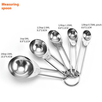 Stackable Measuring Cup and Spoon Kitchen Baking Utensils with Measurement for Dry and Liquid Ingredients