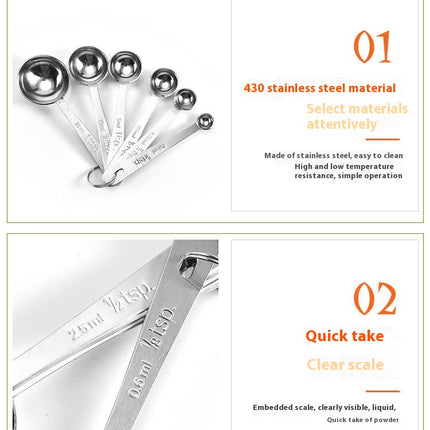 Stainless Steel Measuring Spoons Complete Set with Measurment Leveler Professional Measurer Scoops Set