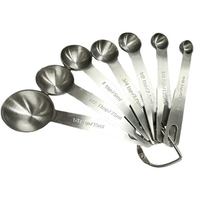 Stainless Steel Measuring Spoons Set Steel Material Heavy Duty Measuring Spoons and Leveler and Ring