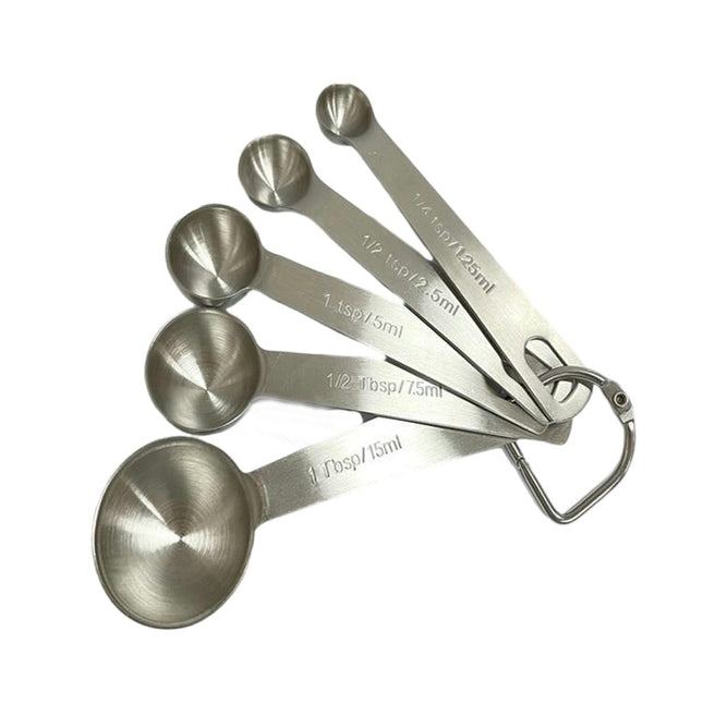 Stainless Steel Measuring Spoons Set Steel Material Heavy Duty Measuring Spoons and Leveler and Ring