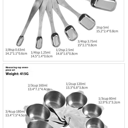 Measuring Cups and Spoons Set Stainless Steel Measuring Cups and Spoons Set Liquid Measuring Cup Set