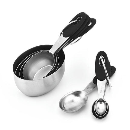 Stainless Steel Measuring Cup & Spoon Set - Kitchen Tools for Cooking Dishwasher Safe and Easy to Clean