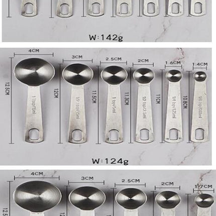 Stainless Steel Measuring Spoons Set for Dry and Liquid Ingredients Dishwasher Safe and Easy to Clean