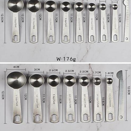 Stainless Steel Measuring Spoons Set for Dry and Liquid Ingredients Dishwasher Safe and Easy to Clean