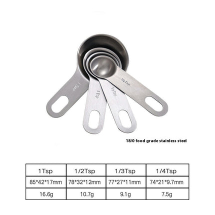 Measuring Cups and Spoons Set with Measuring Silicone Handle and Clear Laser Scale Stainless Steel Tol