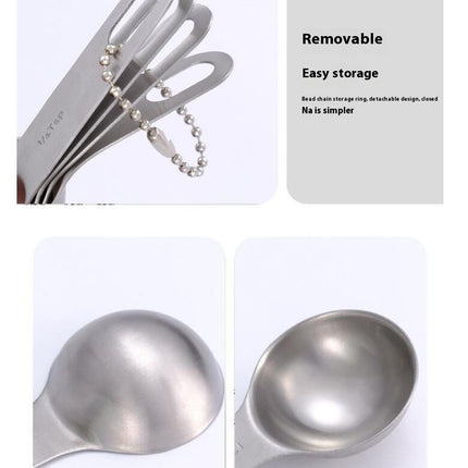 Measuring Cups and Spoons Set with Measuring Silicone Handle and Clear Laser Scale Stainless Steel Tol