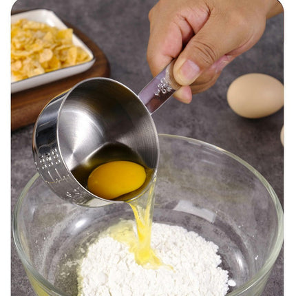 Stainless Steel Measuring Cups and Spoons Set Measurement for Dry Liquid Measurement Kitchen Gadgets