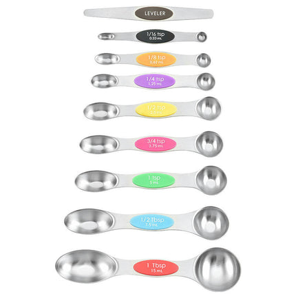 Measuring Spoons Set Stainless Steel Magnetic Measuring Spoons Set for Measuring Spoons Fit in Spice Jars