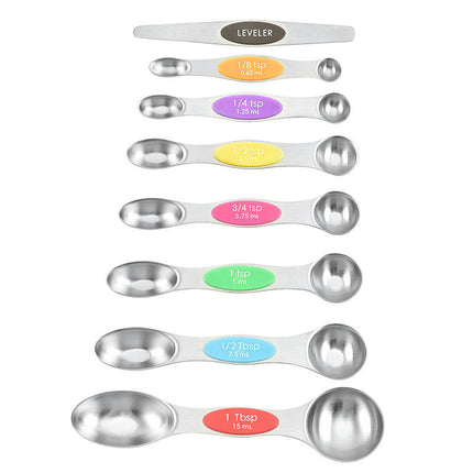 Measuring Spoons Set Stainless Steel Magnetic Measuring Spoons Set for Measuring Spoons Fit in Spice Jars