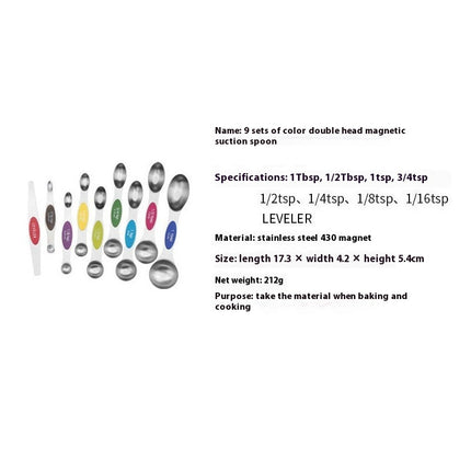 Measuring Spoons Set Stainless Steel Magnetic Measuring Spoons Set for Measuring Spoons Fit in Spice Jars