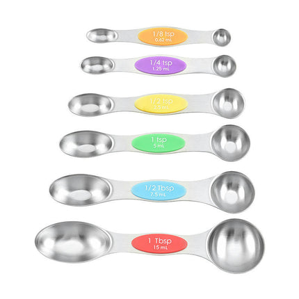 Measuring Spoons Set Stainless Steel Magnetic Measuring Spoons Set for Measuring Spoons Fit in Spice Jars