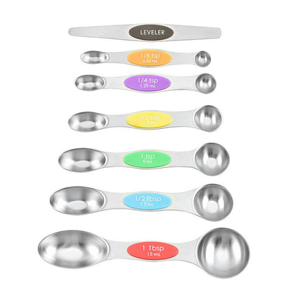 Measuring Spoons Set Stainless Steel Magnetic Measuring Spoons Set for Measuring Spoons Fit in Spice Jars