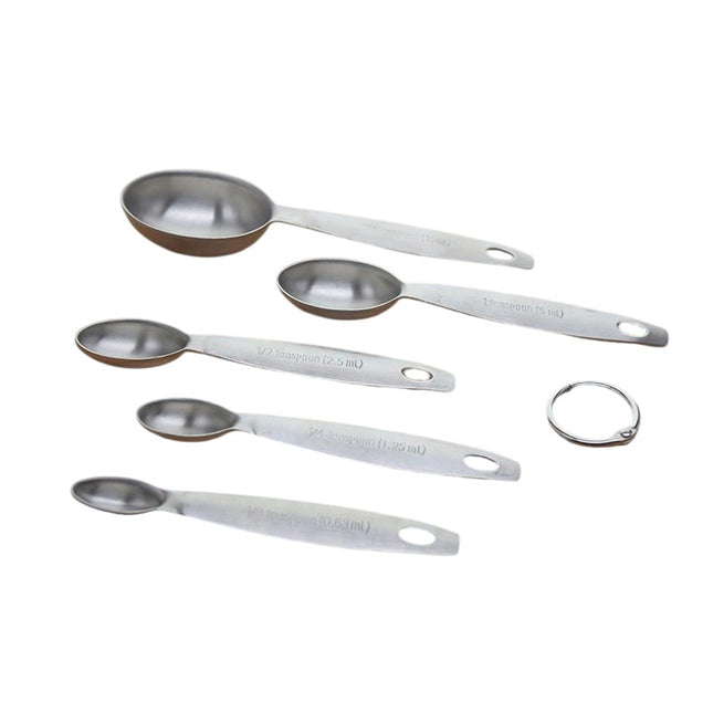 Stainless Steel Measuring Spoons Set Oval Metal Teaspoon & Tablespoon Measuring Spoons - Kitchen Tool