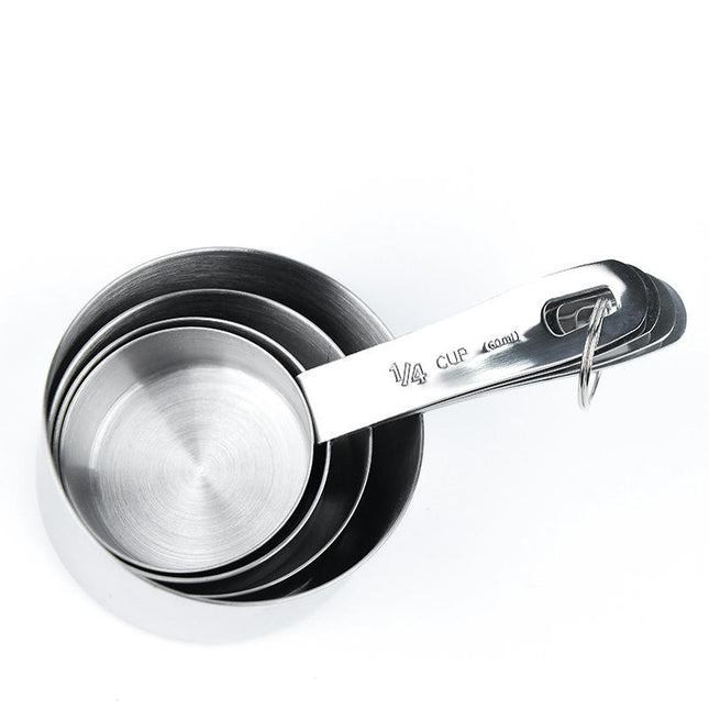 Stainless Steel Measuring Cups Set Steel Material Heavy Stainless Duty for Dry and Liquid Ingredients Set