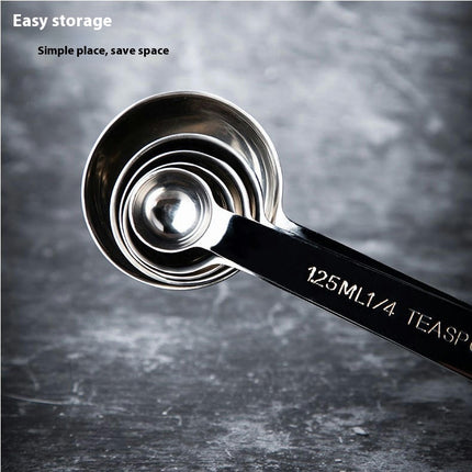 Measuring Spoons Stainless Steel Metal Kitchen Measuring Tools for Dry and Liquid Ingredients Cooking Set