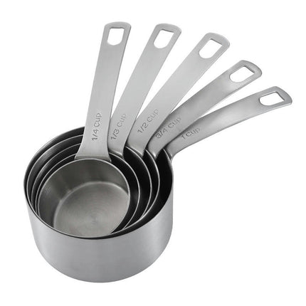 Stainless Steel Measuring Cup Set Nested and Stackable with Pieces Sturdy Handles with Lasered Markings