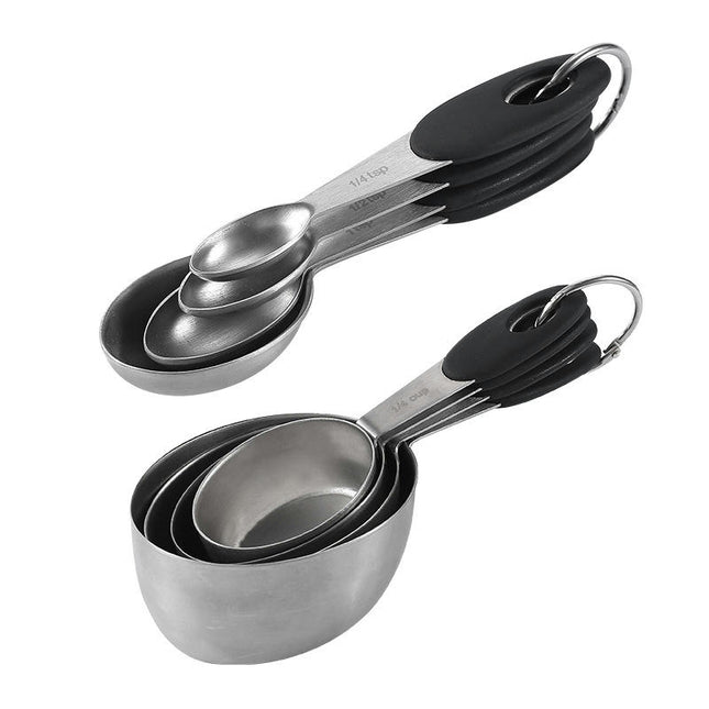 Steel Oval Measuring Cup Measuring Spoon Set Stainless Steel Measuring Cup & Spoon Set for Cooking Too