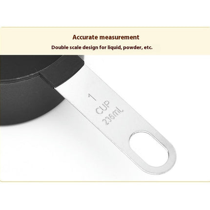 Plastic Measuring Cups Set Stackable Handle Accurate Tablespoon for Measuring Dry and Liquid Ingredient