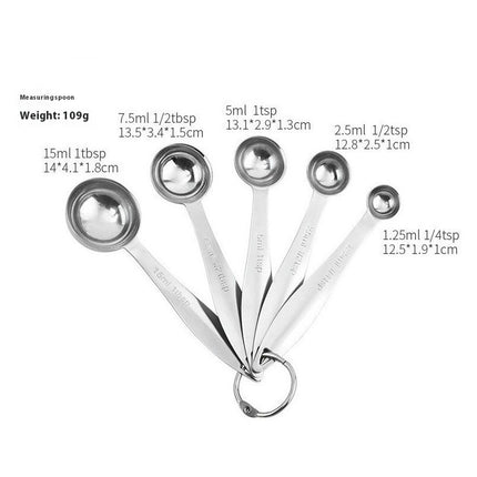 Stainless Steel Measuring Cups and Measuring Spoons Piece Set of Kitchen Measurement Spoons Dry & Liquid