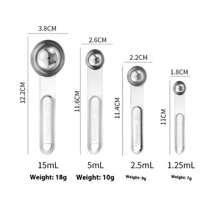 Small Tablespoon With Metric and US Measurements - Set Of For Measuring Dry and Liquid Ingredients Tool