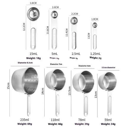 Small Tablespoon With Metric and US Measurements - Set Of For Measuring Dry and Liquid Ingredients Tool