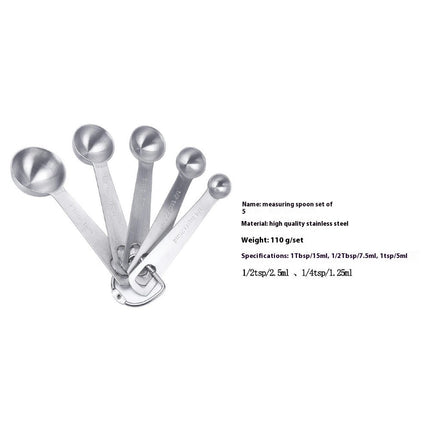 Measuring Spoons Stainless Steel Measuring Spoons Set of Kitchen Piece Tbsp Dry and Liquid Ingredients Etc