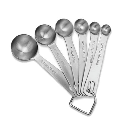 Measuring Spoons Stainless Steel Metal Kitchen Cooking Measuring Tools Set For Dry and Liquid Ingredients