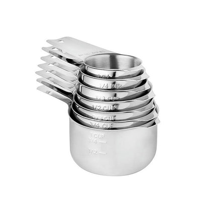 Multiple Piece Stainless Steel Measuring Cups & Spoons Set Cups And Spoons Kitchen Gadgets For Cooking & Baking