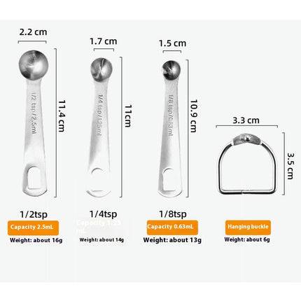 Multiple Piece Stainless Steel Measuring Cups & Spoons Set Cups And Spoons Kitchen Gadgets For Cooking & Baking