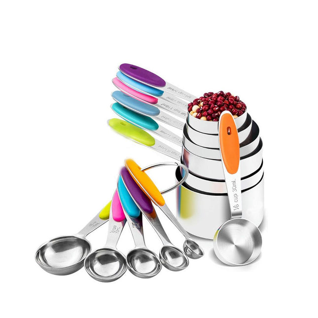 Measuring Cups and Spoons Set Perfect for Kitchen DIY Making Stainless Steel Measuring Utensils Sets