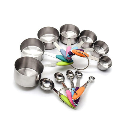 Measuring Cups and Spoons Set Perfect for Kitchen DIY Making Stainless Steel Measuring Utensils Sets