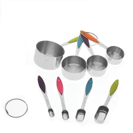 Stainless Steel Measuring Cups and Spoons Sets Nesting Metal Measuring Cups Set Kitchen Gadgets for Cooking