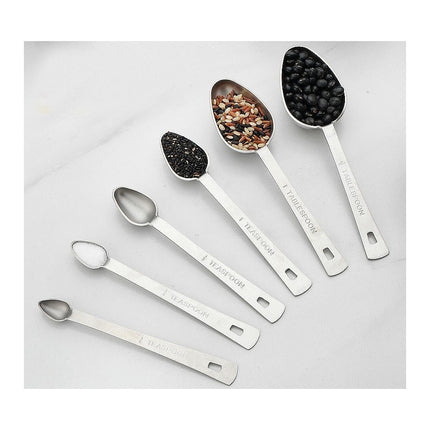 Measuring Spoons Stainless Steel Metal Kitchen Measuring Tools Set for Baking Dry and Liquid Ingredients