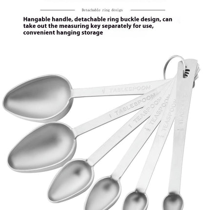 Measuring Spoons Stainless Steel Metal Kitchen Measuring Tools Set for Baking Dry and Liquid Ingredients