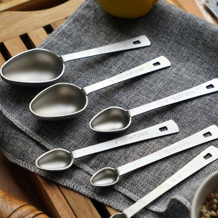 Measuring Spoons Stainless Steel Metal Kitchen Measuring Tools Set for Baking Dry and Liquid Ingredients