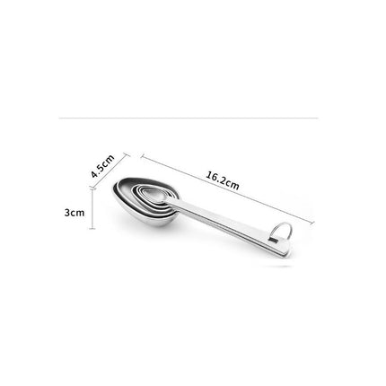 Measuring Spoons Stainless Steel Metal Kitchen Measuring Tools Set for Baking Dry and Liquid Ingredients