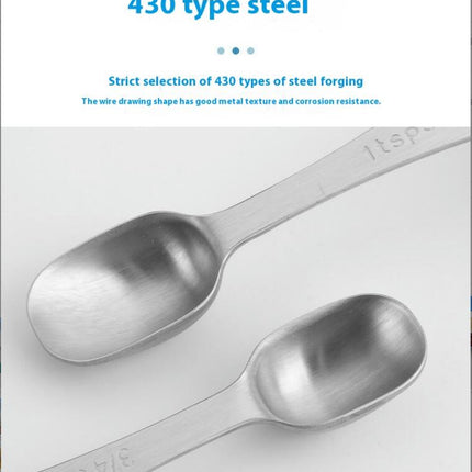 Accurate Stainless Steel Measuring Spoons Heavy Duty Good Handle Set of Measuring Spoon Sets Easy to Clean