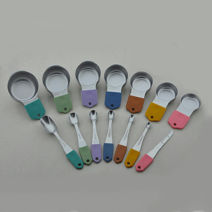 Stainless Steel Nesting Measuring Cups Stackable Teaspoons for Kitchen Dry and Liquid Ingredients Spice Jar