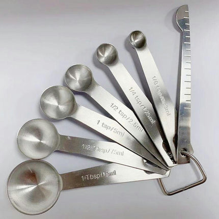 Stainless Steel Measuring Spoons Set Metal For Measuring Dry and Liquid Ingredients of Cooking Baking