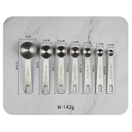 Stainless Steel Measuring Spoons Set Metal For Measuring Dry and Liquid Ingredients of Cooking Baking