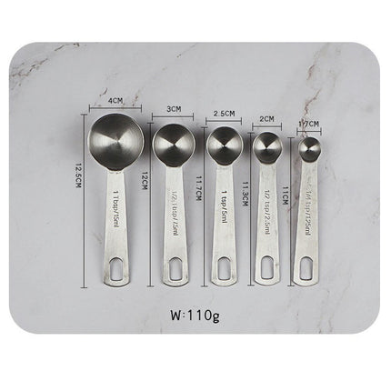 Stainless Steel Measuring Spoons Set Metal For Measuring Dry and Liquid Ingredients of Cooking Baking